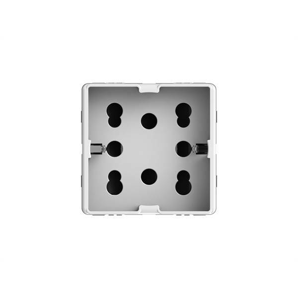 4 box 4 box presa side 2p+t multistandard per gewiss system bianca 4b.g20.h21 - foto 1