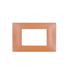 Placca tecnopolimero gem compatibile vimar plana 14653.48 3 moduli arancione - 6003-16
