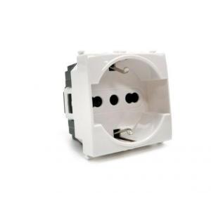 Presa schuko unel 3.0 gem compatibile con vimar plana 14210 16a bianco - 614b gem-f614bi