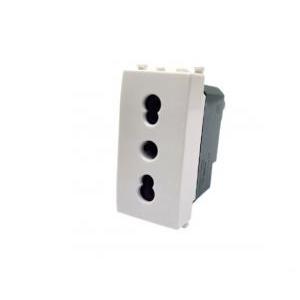 Presa bivalente gem compatibile vimar plana 14203 16a bianco - 618b gem-f618bi