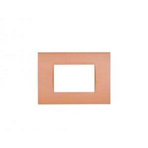 Placca tecnopolimero art compatibile con bticino livinglight lna4803od 3moduli arancione - 8003- 16