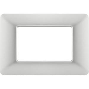 Placca in tecnopolimero joy compatibile bticino matix  am4803msl 3 moduli argento - m8003-05   joy-p5003-ar
