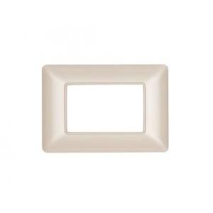 Placca tecnopolimero joy compatibile bticino matix 3 moduli champagne - m8003-07