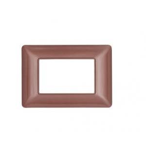 Placca tecnopolimero joy compatibile bticino matix 3 moduli bronzo - m8003-09 - joy-p5003-br