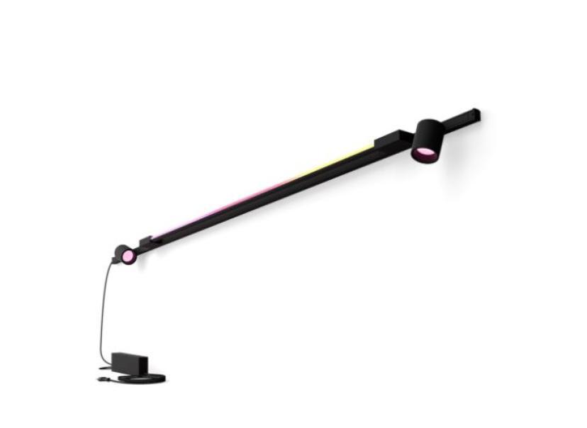 Lampada led da binario Philips Hue Perifo set 2 faretti e 1 tubo luminoso nero-40788600 01