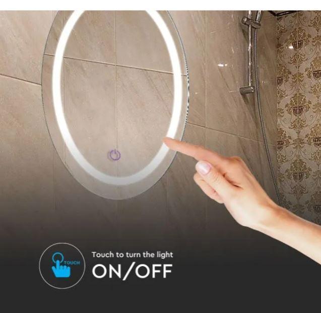 Specchio led V-tac 25w con Interruttore touch 3000-6400k IP44  VT-8602 - 40491 - 2140491 05