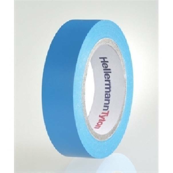 hellermanntyton hellermann tyton helatape flex 15 - nastro isolante in pvc multiuso colore blu 710-00100 - foto 1