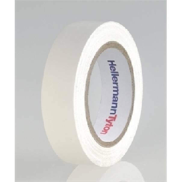 hellermanntyton hellermann tyton helatape flex 15 - nastro isolante in pvc multiuso colore bianco 710-00105 - foto 1