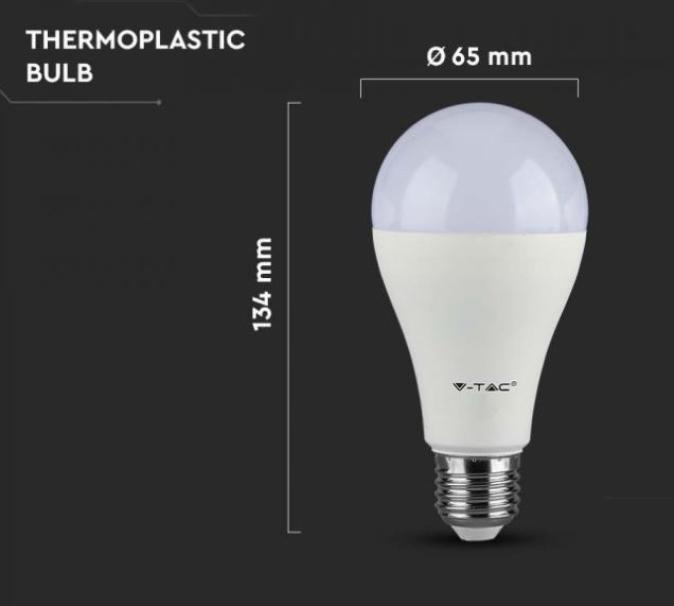 Lampadina led A65 V-tac 15W 4000K E27 VT-2015-3PC-N -212820 03