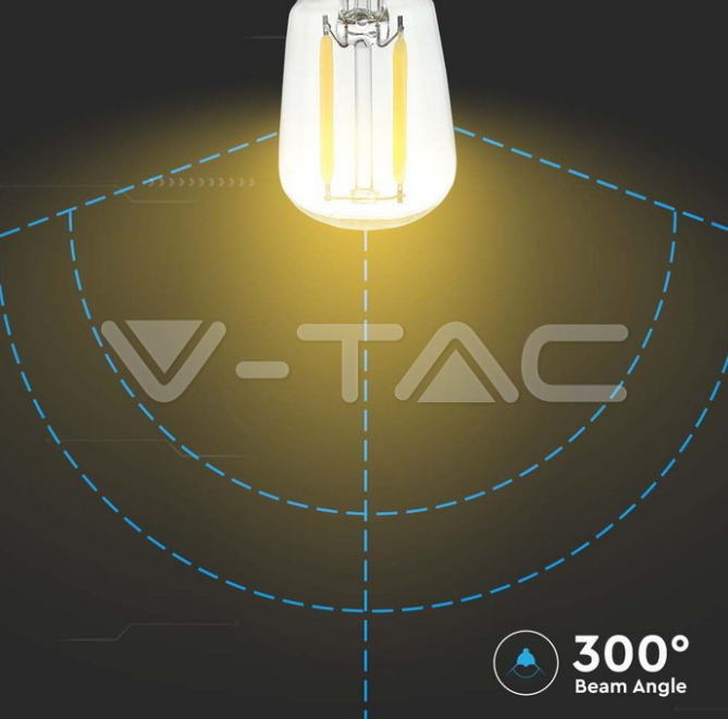 Lampadina led ST26 V-tac attacco E14 potenza 2W 3000K VT-1952-N - 214444 03