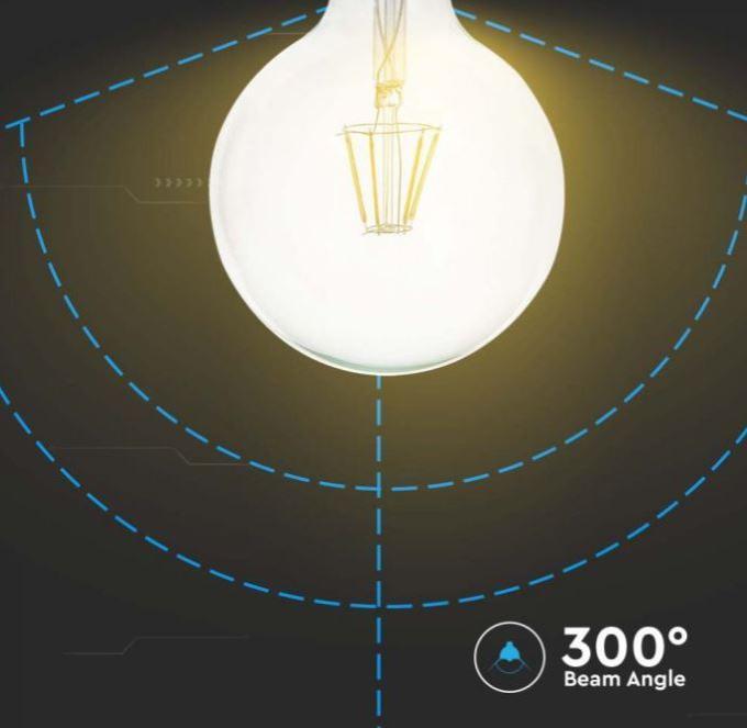 Lampadina led G125 V-tac 6W E27 3000K VT-1983-N -214304 02