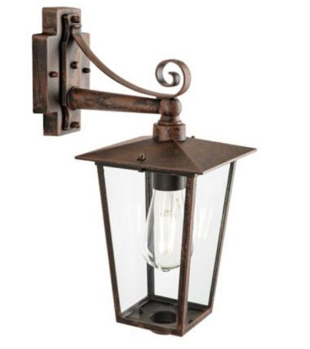 Applique in basso Sovil Ribot E27 colore ruggine-941/11 01