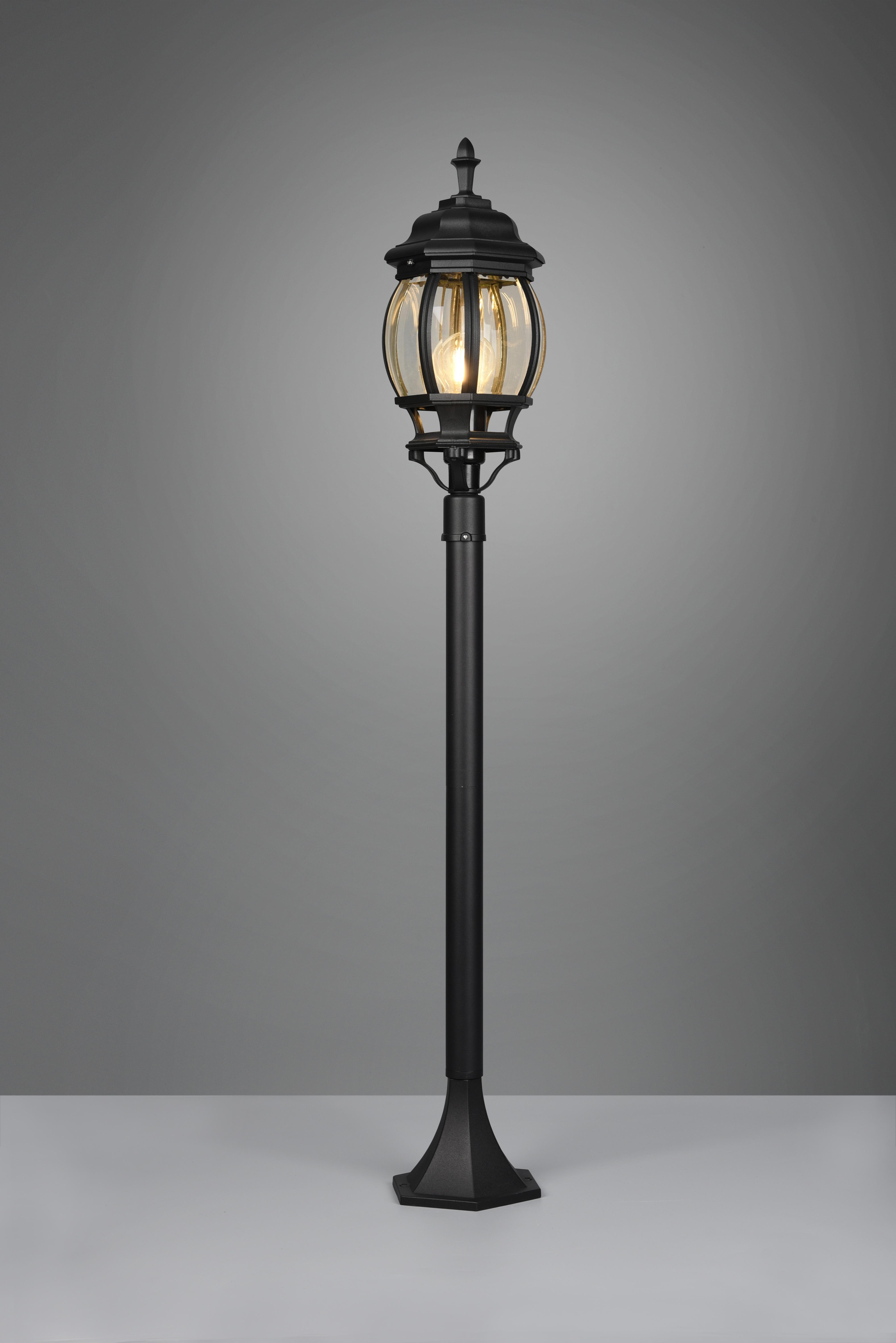 trio lighting elvo palo da esterno bombato futouchdimmerone di alluminio nera e vetro trasparente h. 100cm ip44 - foto 1