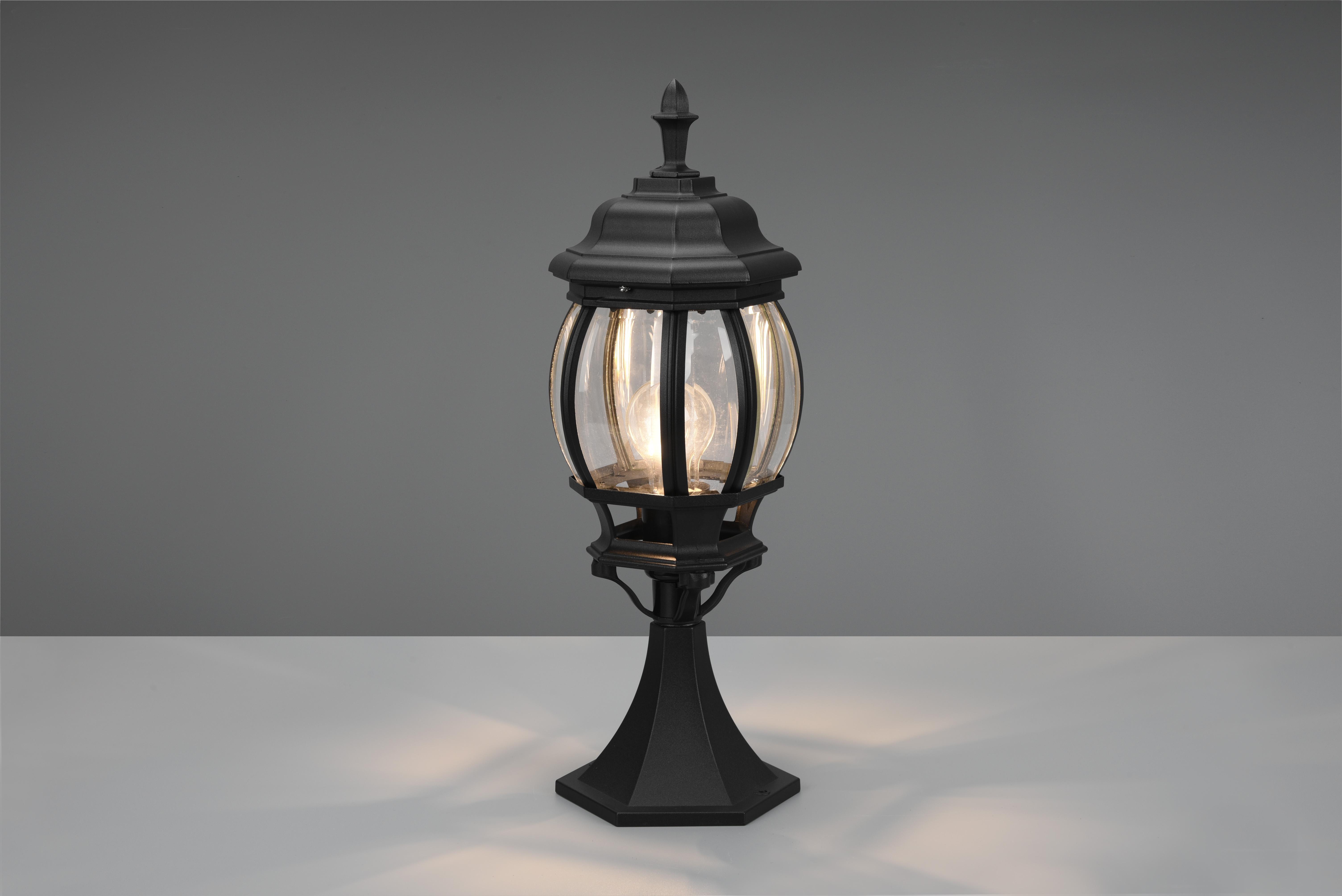 trio lighting elvo palo segnaviali da esterno bombato futouchdimmerone di alluminio nera e vetro trasparente h. 49cm ip44 - foto 1
