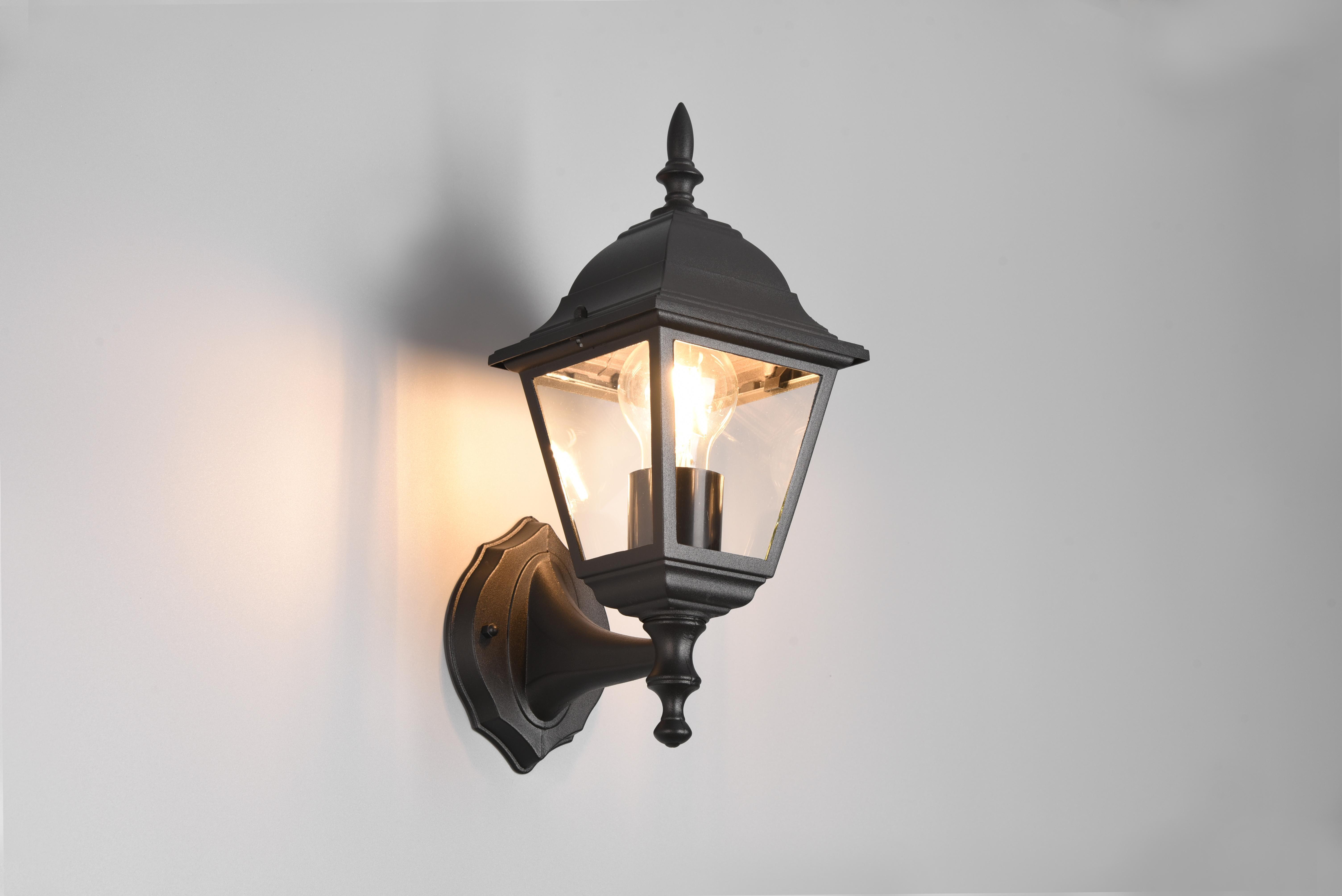 trio lighting livenza applique da esterno up 4 lati futouchdimmerone di alluminio nera e vetro trasparente h. 33cm ip44 - foto 1