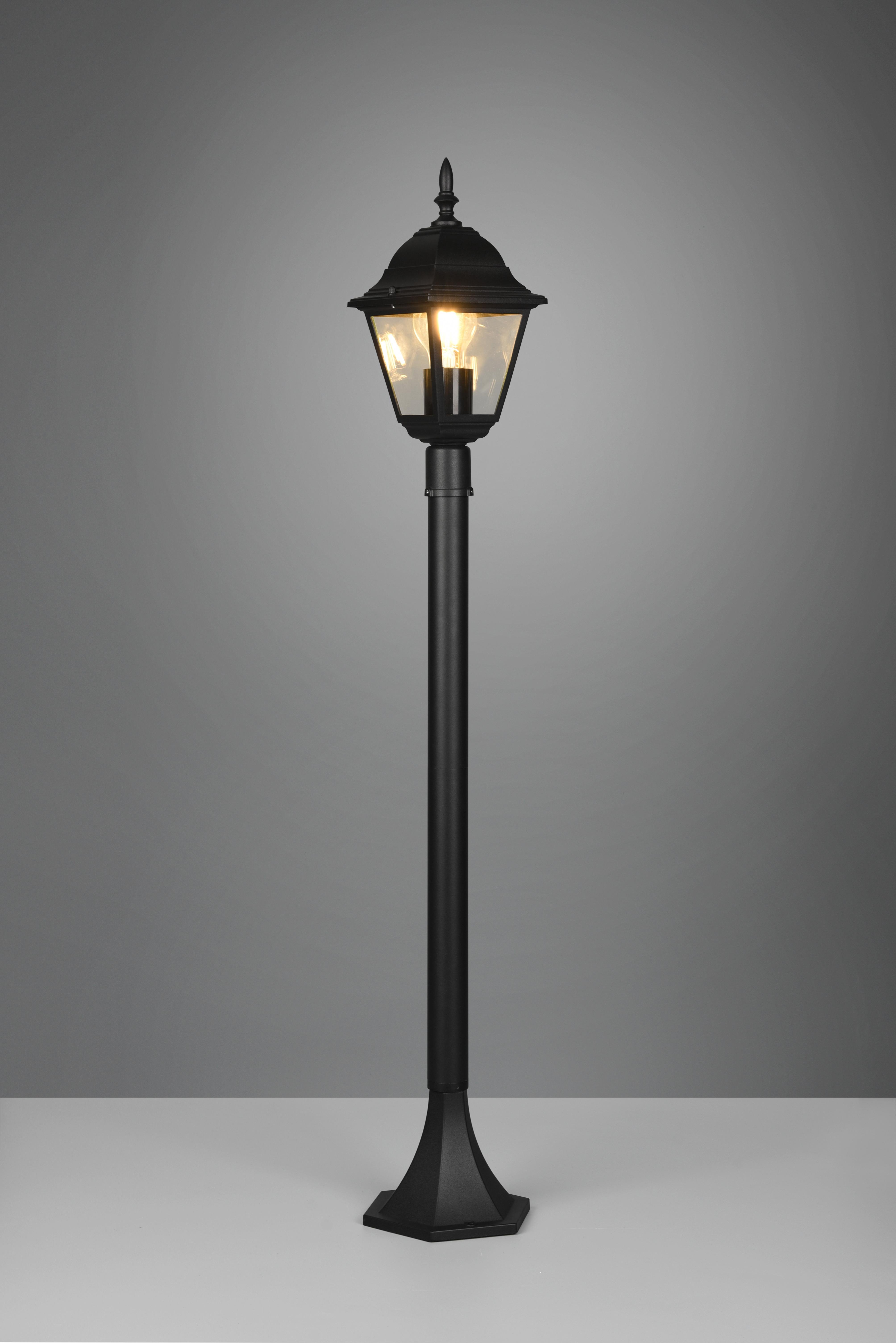 trio lighting livenza palo da esterno 4 lati futouchdimmerone di alluminio nera e vetro trasparente h. 100cm ip44 - foto 1