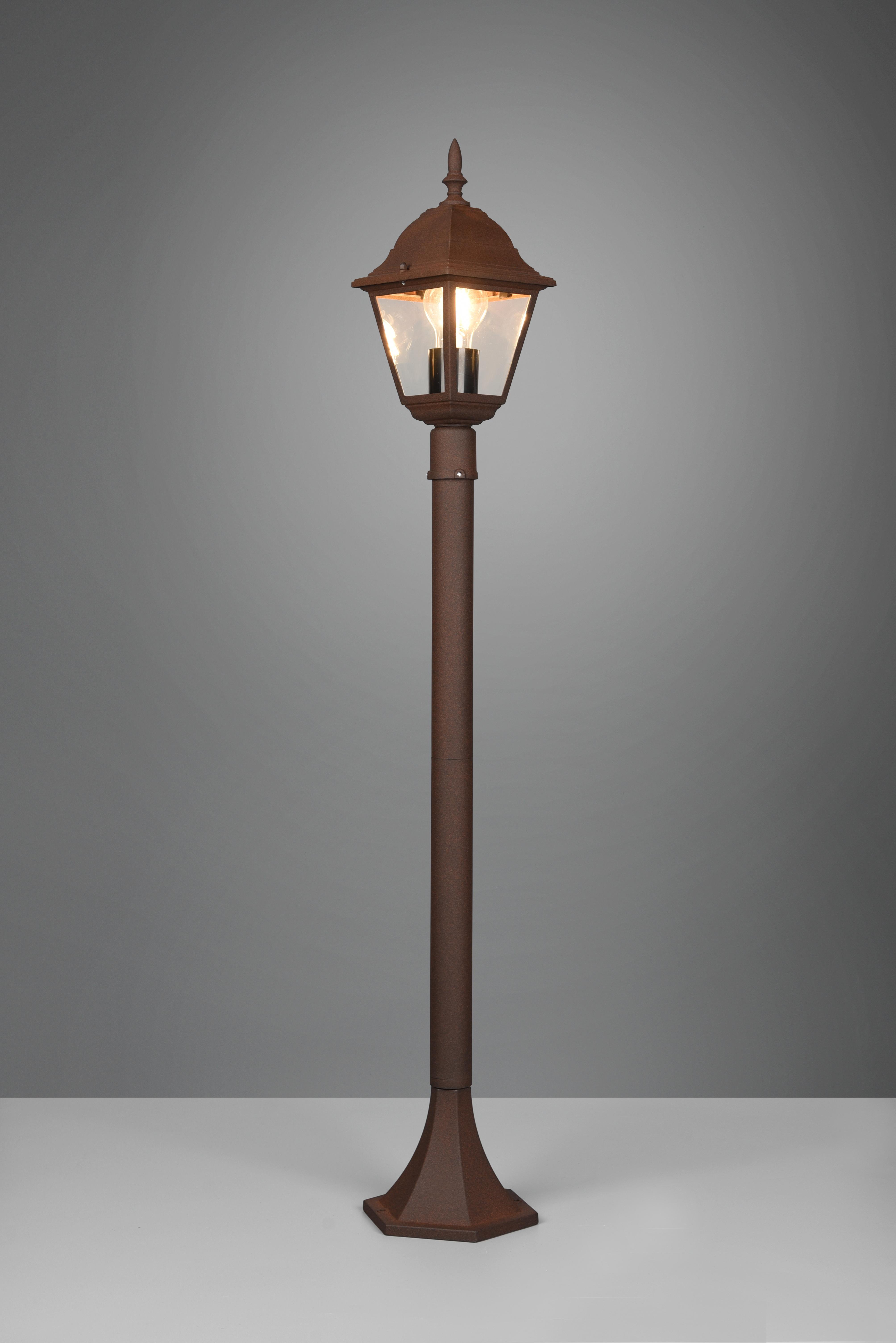trio lighting livenza palo da esterno 4 lati futouchdimmerone di alluminio ruggine e vetro trasparente h. 100cm ip44 - foto 1