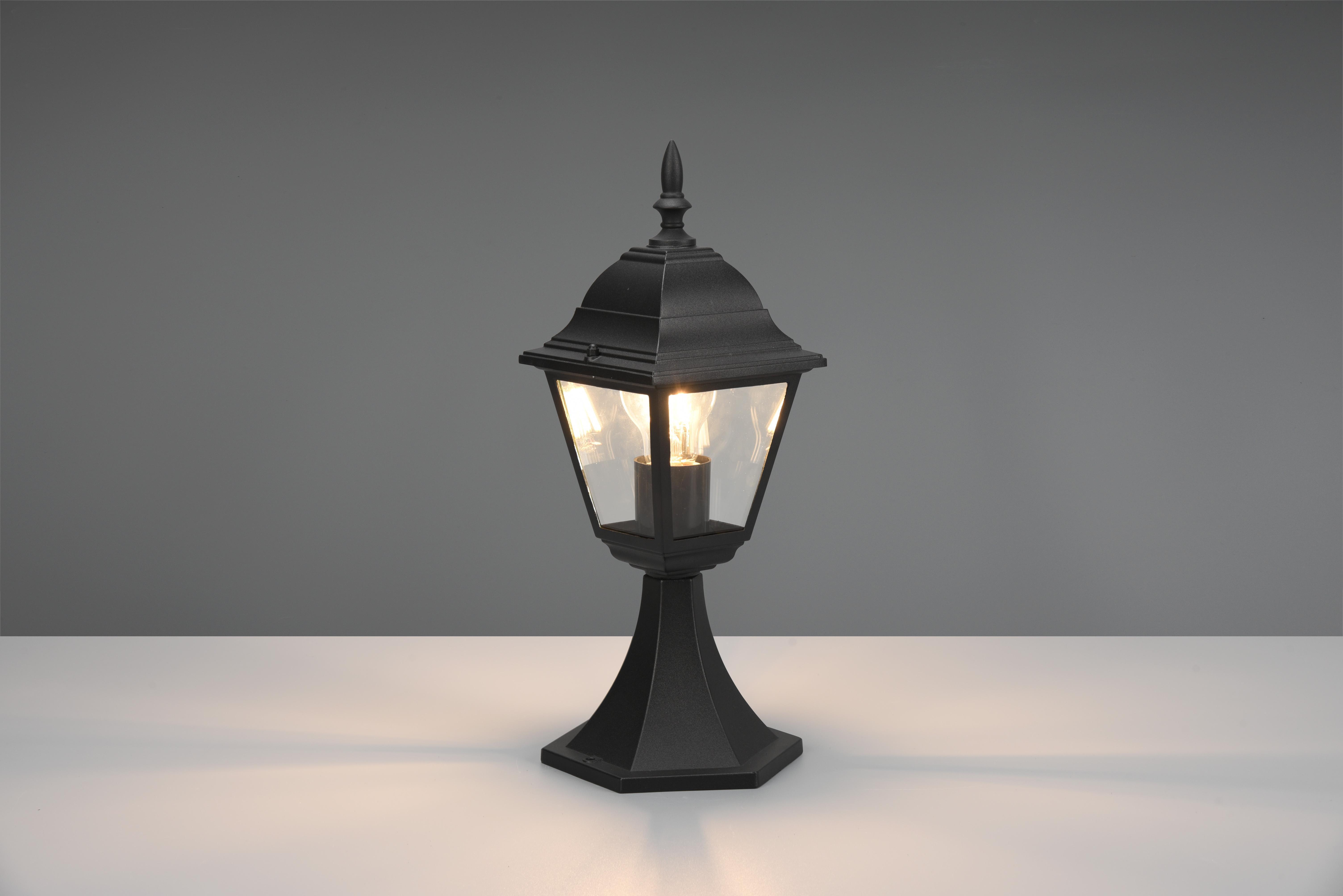 trio lighting livenza palo segnaviali da esterno 4 lati futouchdimmerone di alluminio nera e vetro trasparente h. 36,5cm ip44 - foto 1