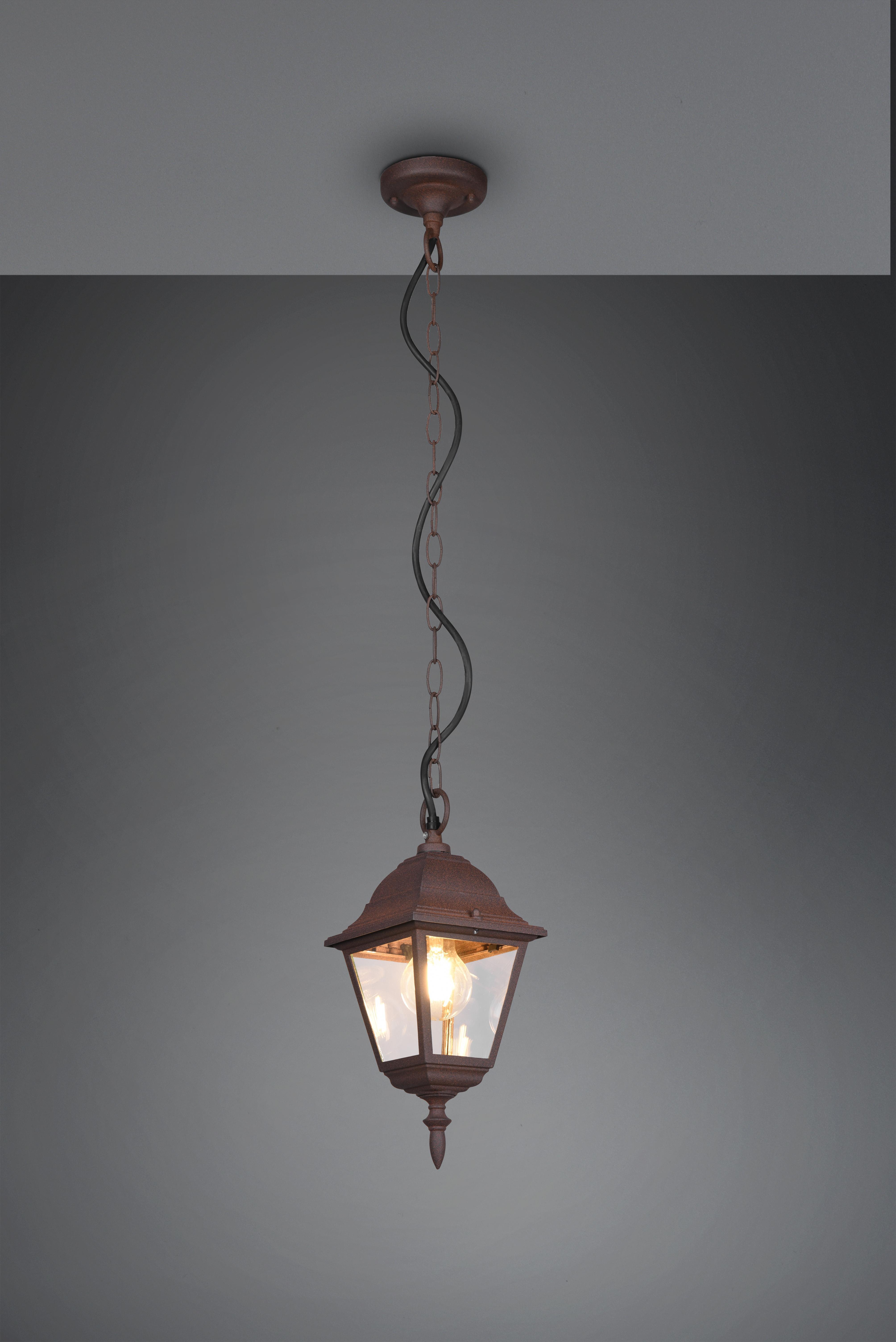 trio lighting livenza sospentouchdimmerone da esterno 4 lati futouchdimmerone di alluminio ruggine e vetro trasparente h. 83cm ip44 - foto 1