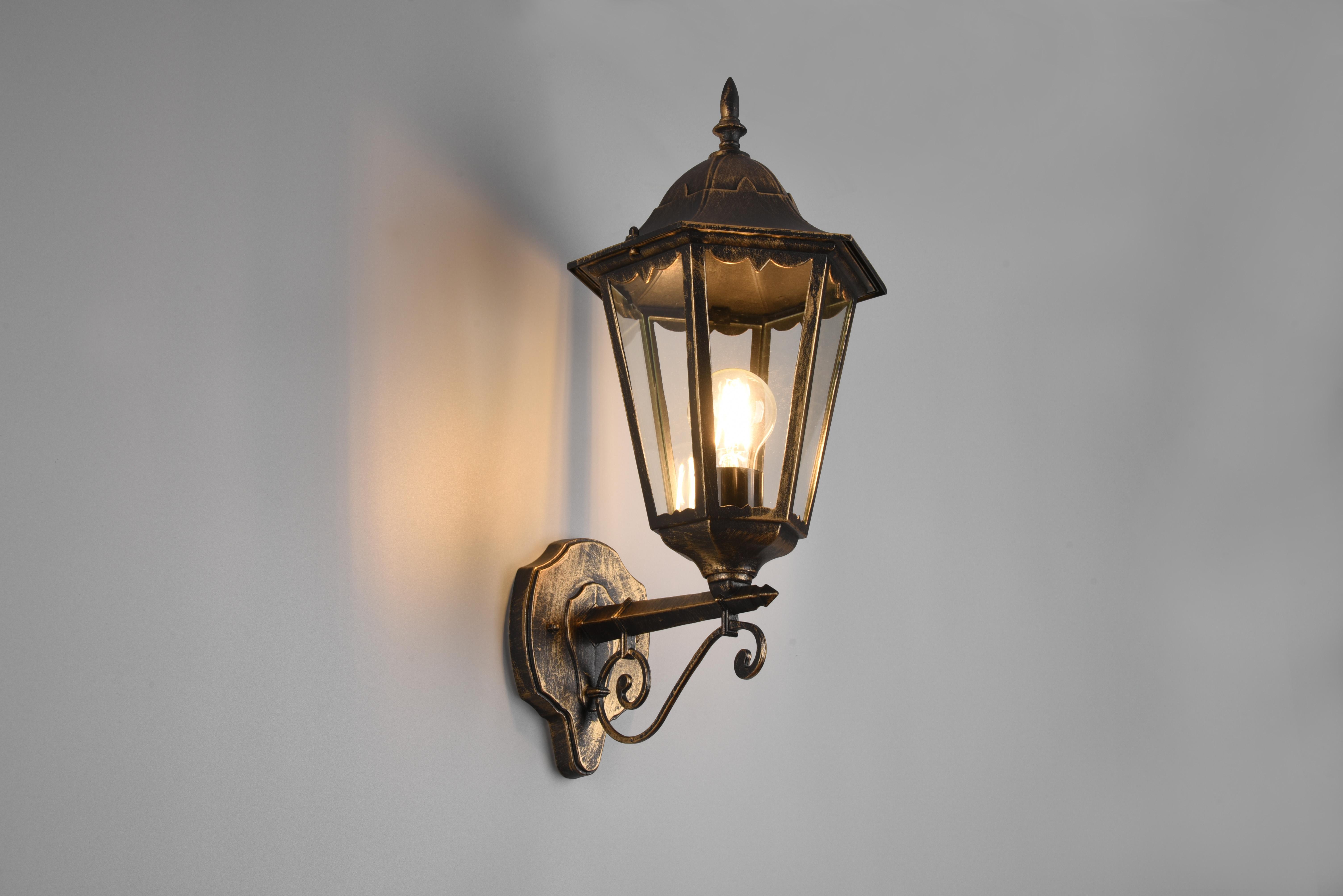 trio lighting mella applique da esterno up 6 lati futouchdimmerone di alluminio ruggine e vetro trasparente h. 51cm ip44 - foto 1