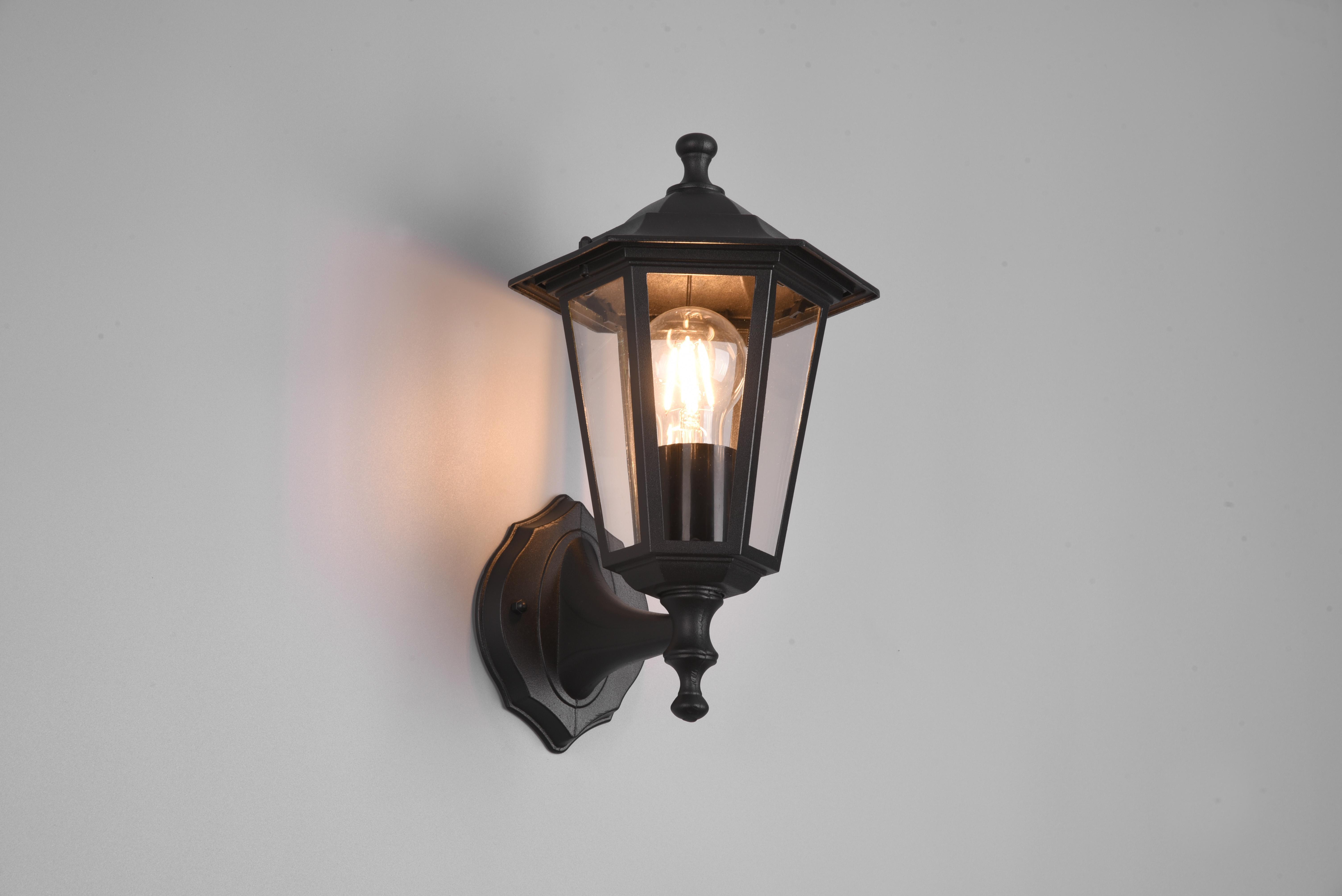 trio lighting pienza applique da esterno up 6 lati futouchdimmerone di alluminio nera e vetro trasparente h. 31cm ip44 - foto 1