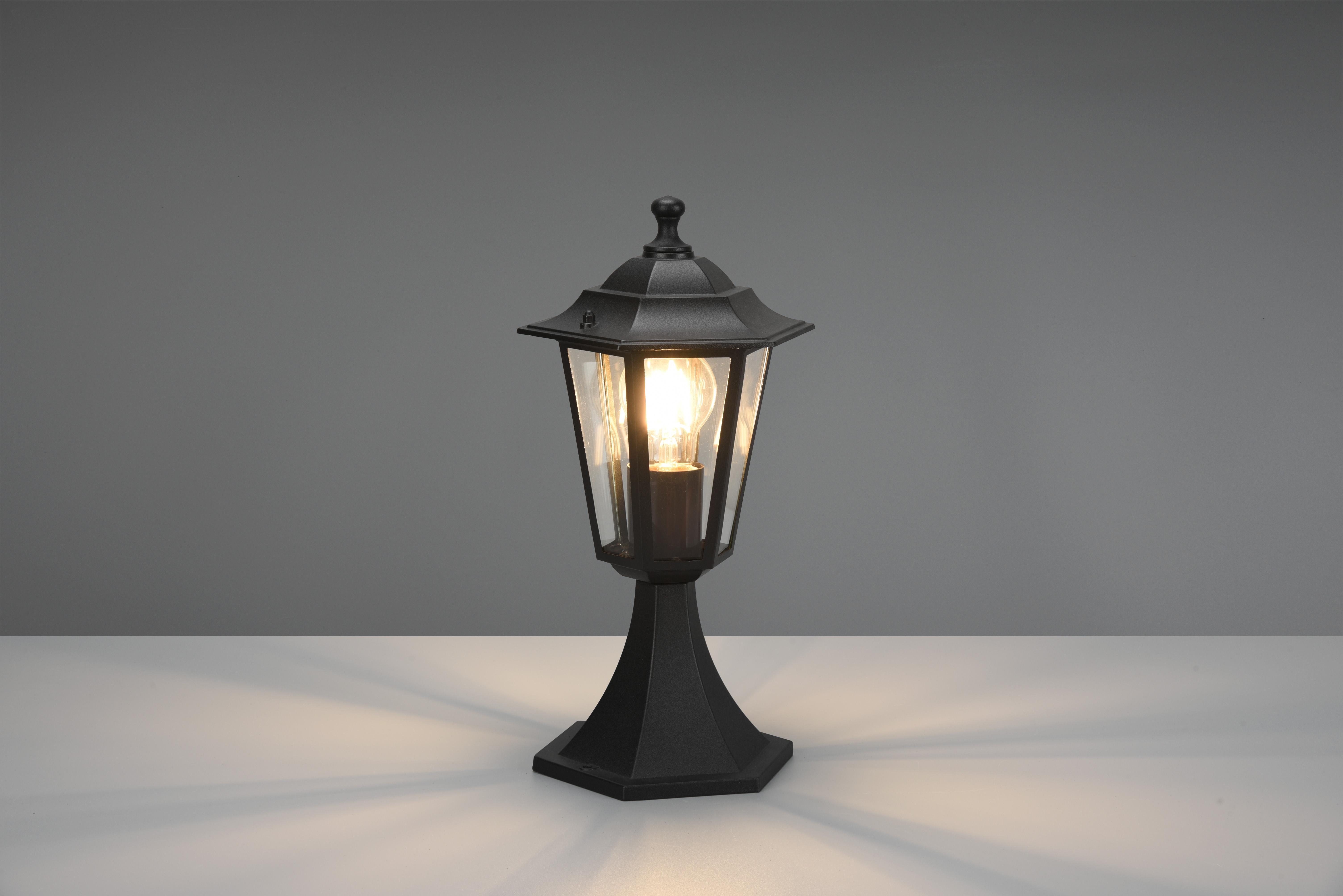 trio lighting pienza palo segnaviali da esterno 6 lati futouchdimmerone di alluminio nera e vetro trasparente h. 36cm ip44 - foto 1
