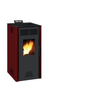 Stufa a pellet  adrano 7,3kw rosso-7241042905i