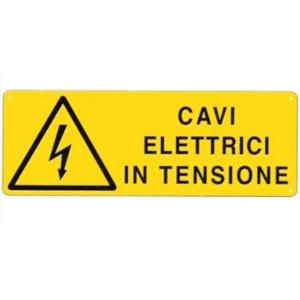 Cartello in alluminio  - cavi in tensione 17-81-k
