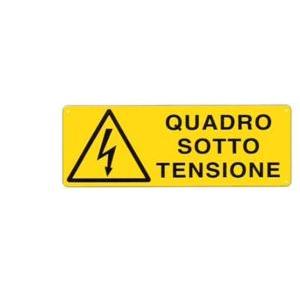Cartello alluminio  quadro sotto tensione -e17-74-k