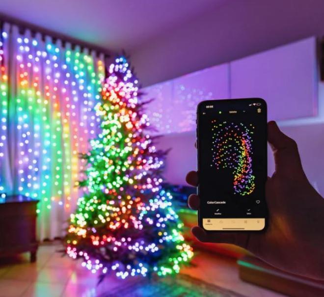 250 led RGB Twinkly wifi IP44 cavo nero 20 metri -TWS250STP-BEU 03
