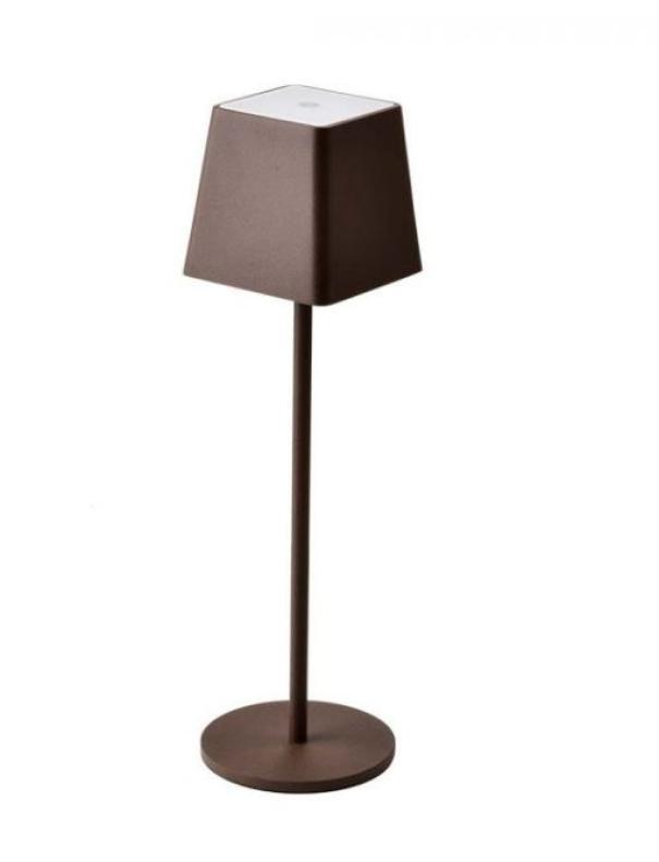 Lampada da tavolo led V-tac ricaricabile 2W 3000K 5V IP54 corten - VT-7563-C -7693 01