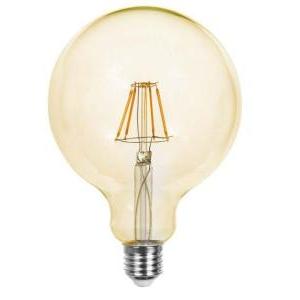 Lampadina led filamento ambra globo g125 6w 2200k attacco e27  -  214473