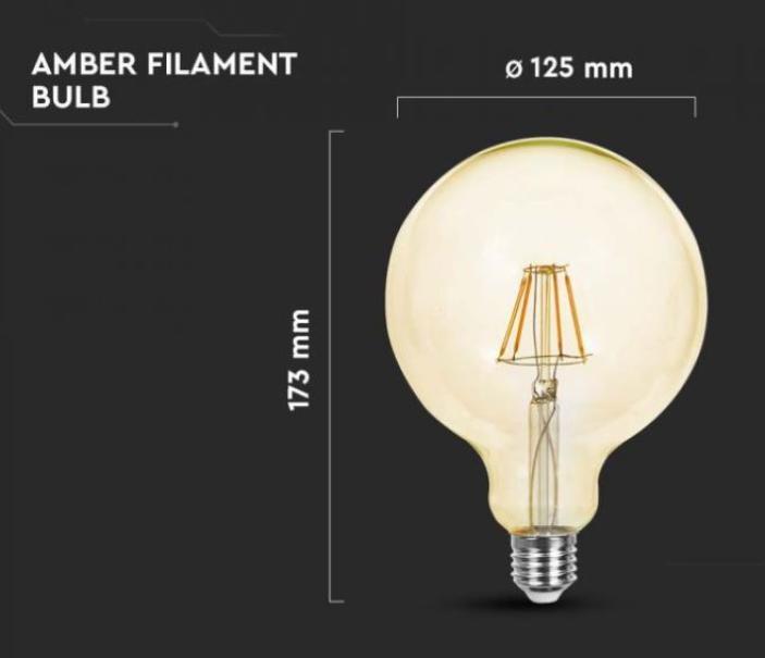 dimensioni lampadina globo g125 diametro 125 mm altezza 173 mm