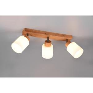 Assam barra 3 spots base legno con vetri bianchi l. 45cm