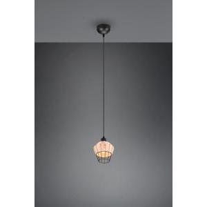 Borka sospentouchdimmerone in rattan colore naturale d. 18cm