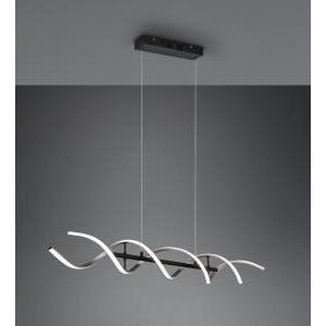 Sequence sospentouchdimmerone led spirale metallo alluminio e nero con regolazione intentouchdimmerta' e temperatura di colore della luce con interruttore l. 105cm