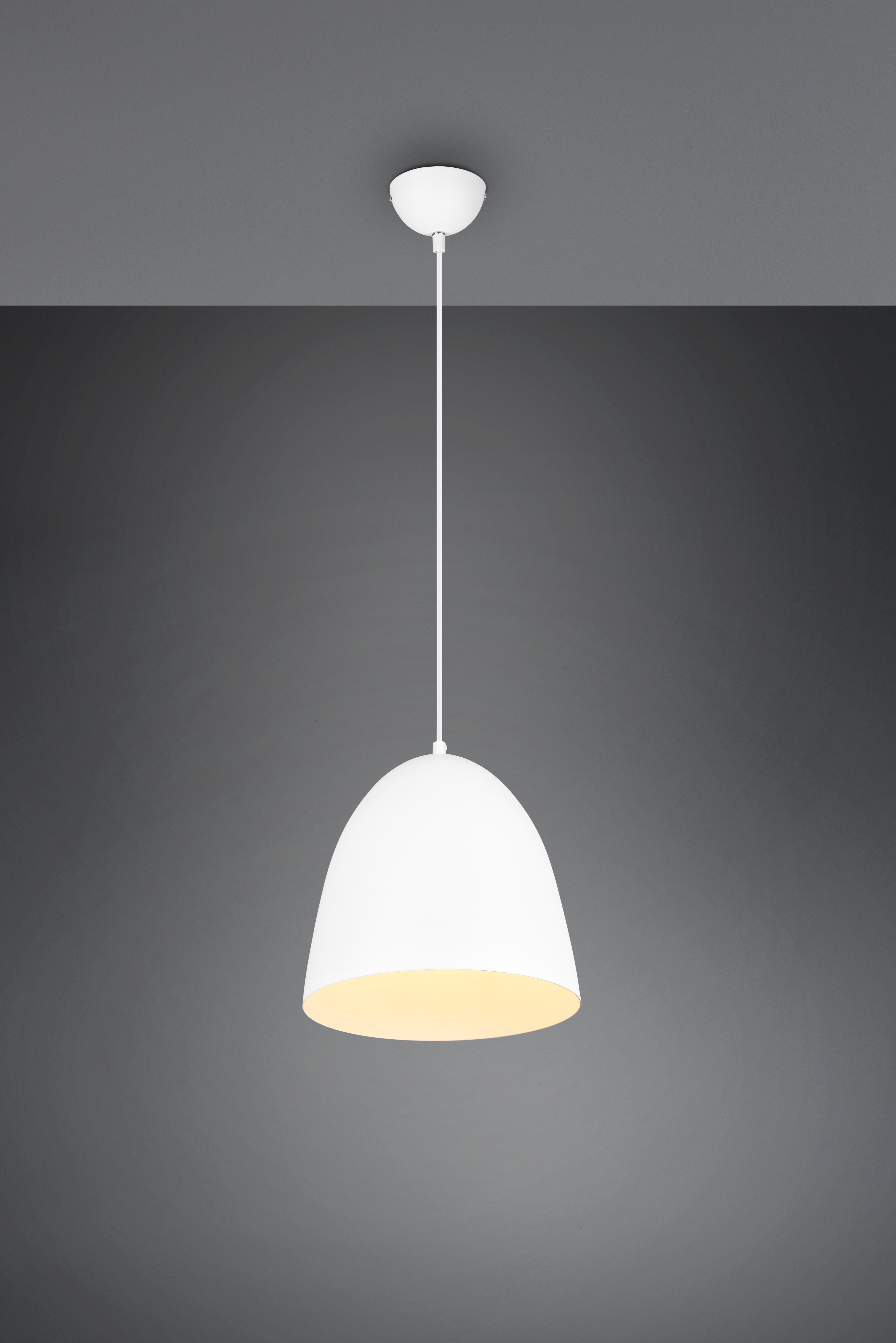 trio lighting tilda sospen touchdimmer one metallo cupola bianca d.25cm - foto 1