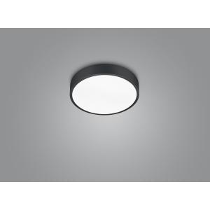 Waco plafoniera led dimmerabile metallo nero con interruttore per variazione temperatura di colore led d. 30cm