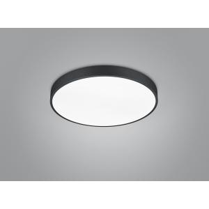 Waco plafoniera led dimmerabile metallo nero con interruttore per variazione temperatura di colore led d. 50cm