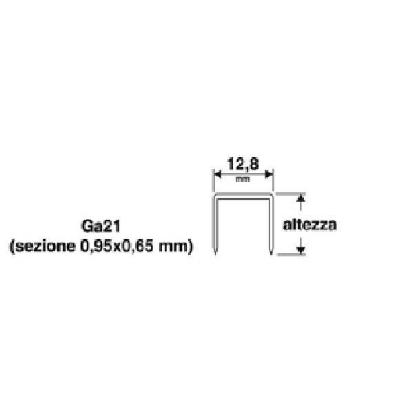 Graffette per Puntatrice Valex Altezza 10 mm Corona 12.8 mm - 1455602 01
