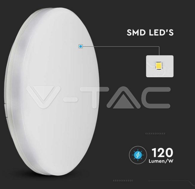 Plafoniera led V-tac 15W 6500K IP44 VT-8033-RD-N - 13899- 2113899 02