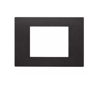 Placca  linea 3 moduli nero-30653.02