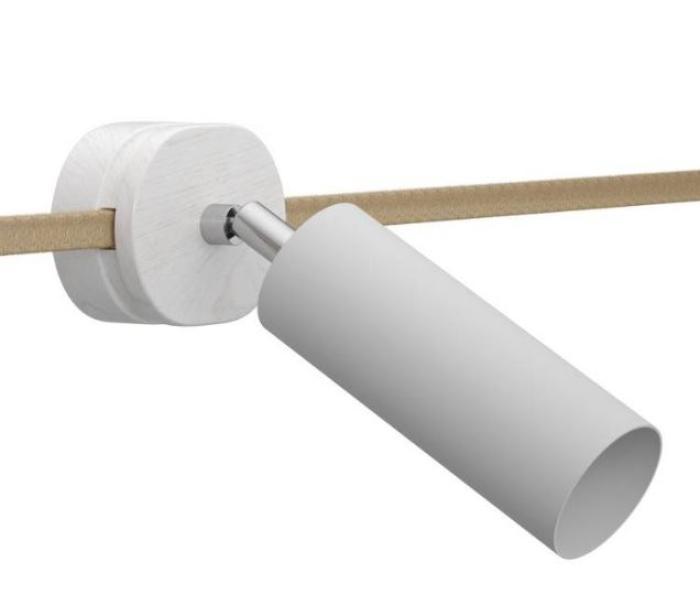 Fermaluce Creative-Cables Filu00e8 faretto con paralume Tub-E14 bianco - RLCAT32SPOT 01