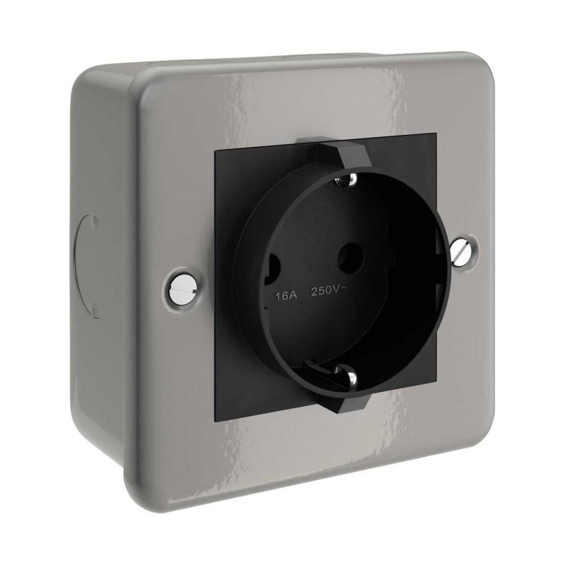 Scatola da parete Creative-cables Italia con presa Schuko - in metallo CTBOX-GER 01