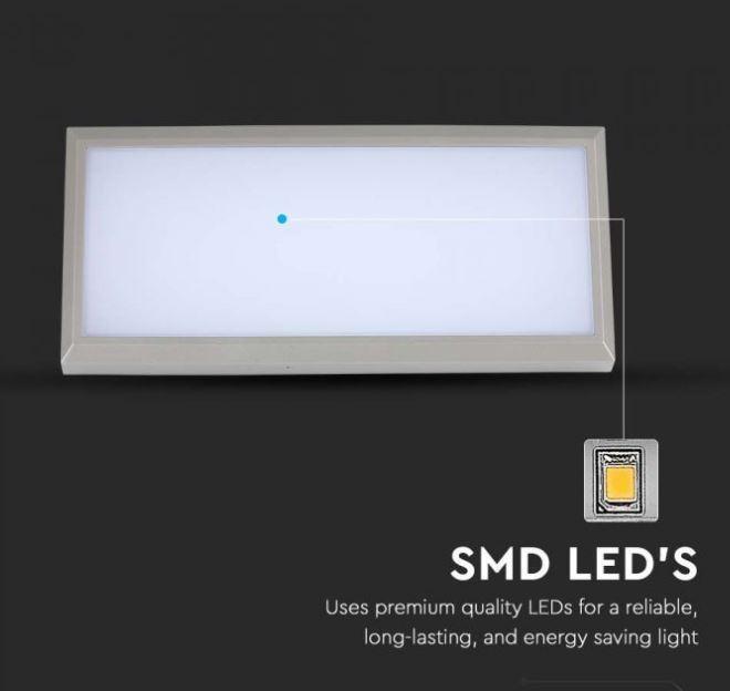 Lampada da parete led V-tac 20W 4200K IP65 grigio- VT-8055-N -8237- 218237 02