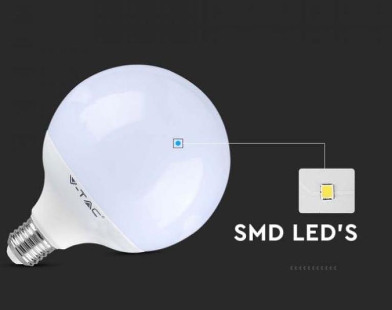 Lampadina led globo G120 V-tac 22W E27 4000K VT-242-N -20022 - 2120022 03