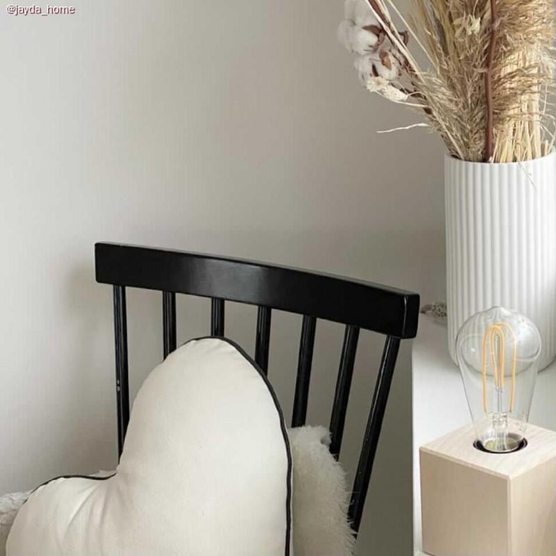 Lampada da tavolo Creative-cables posaluce forma cubo - in legno con cavo in tessuto attacco E27 ABWLEUTRD54 03