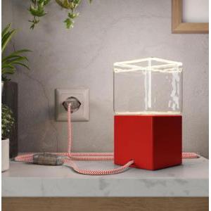 Lampada da tavolo creative-cables posaluce cubetto rosso e27 - abwleut3020rz09