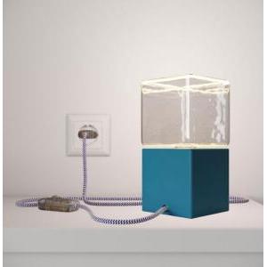 Lampada da tavolo creative-cables posaluce cubetto blu e27 -abwleut5020rz12