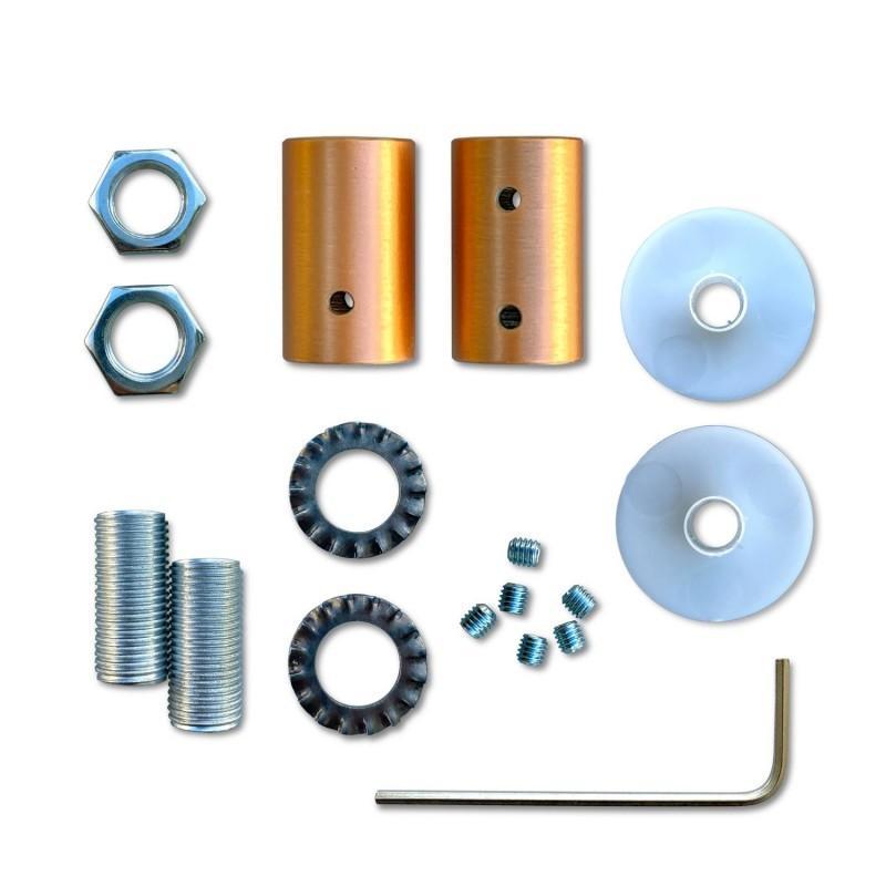 Kit tubo flessibile Creative-cables Italia in tessuto - colore rame con terminali metallici KFLEX30RASRM74 04